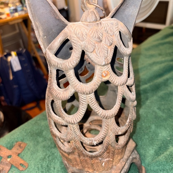 Japanese Antique Iron Owl Lantern - Picture 4 of 5